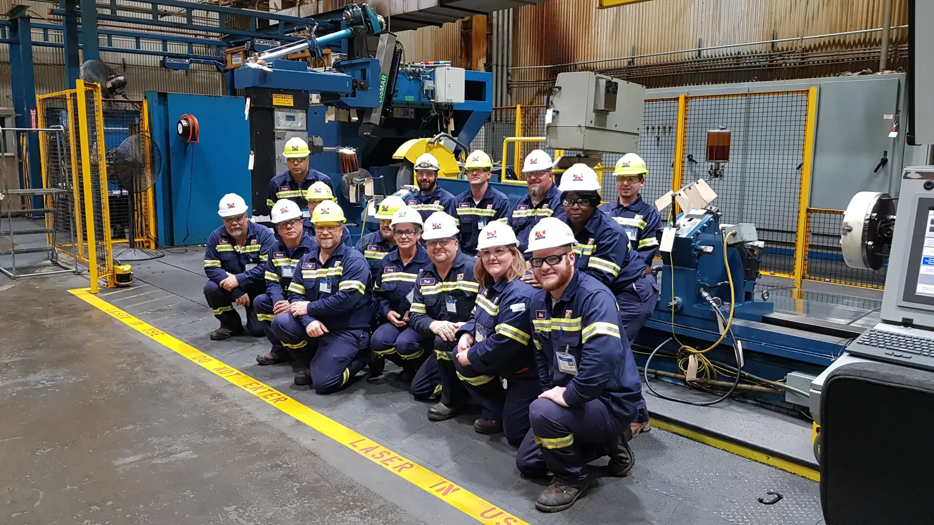 Autonomous Maintenance workshop team after equipment restoration